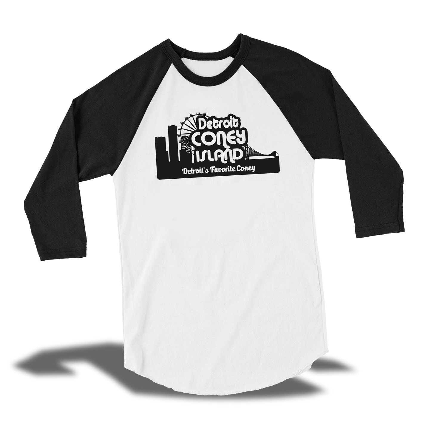 Baseball Tee 3/4 Sleeve - Detroit Coney Island
