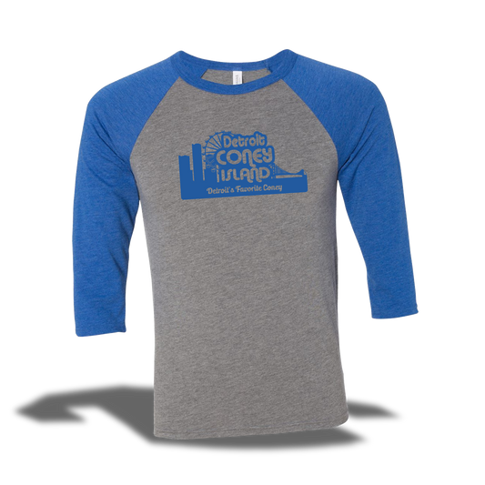 Baseball Tee 3/4 Sleeve - Detroit Coney Island