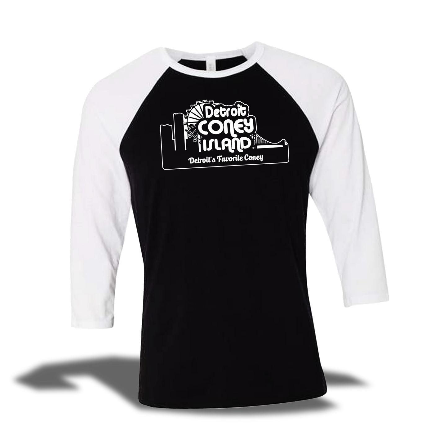 Baseball Tee 3/4 Sleeve - Detroit Coney Island