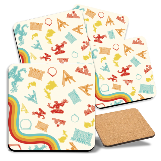 set of 4 coasters - Detroit Landmarks