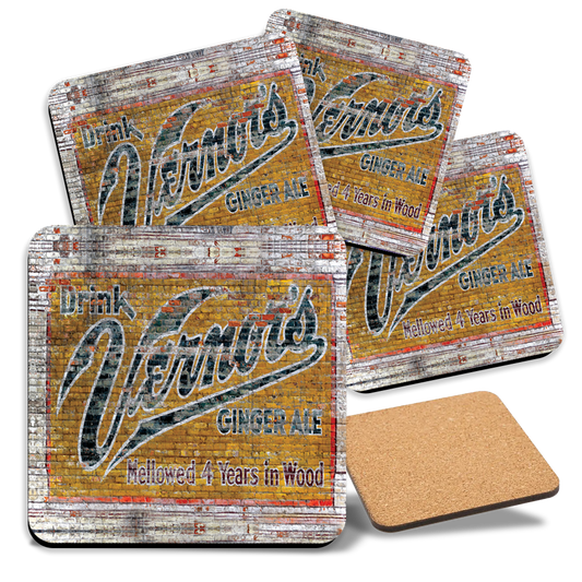 set of 4 coasters - Vernors Ginger Ale