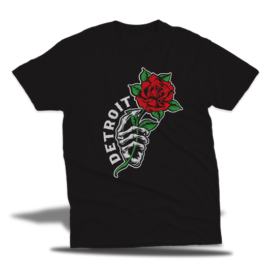 Detroit Rose skull hand