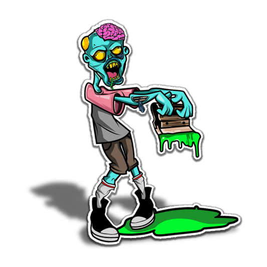 STICKER Screenprinting Zombie