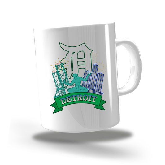Coffee Mug - 8oz "detroit landmarks emblem"
