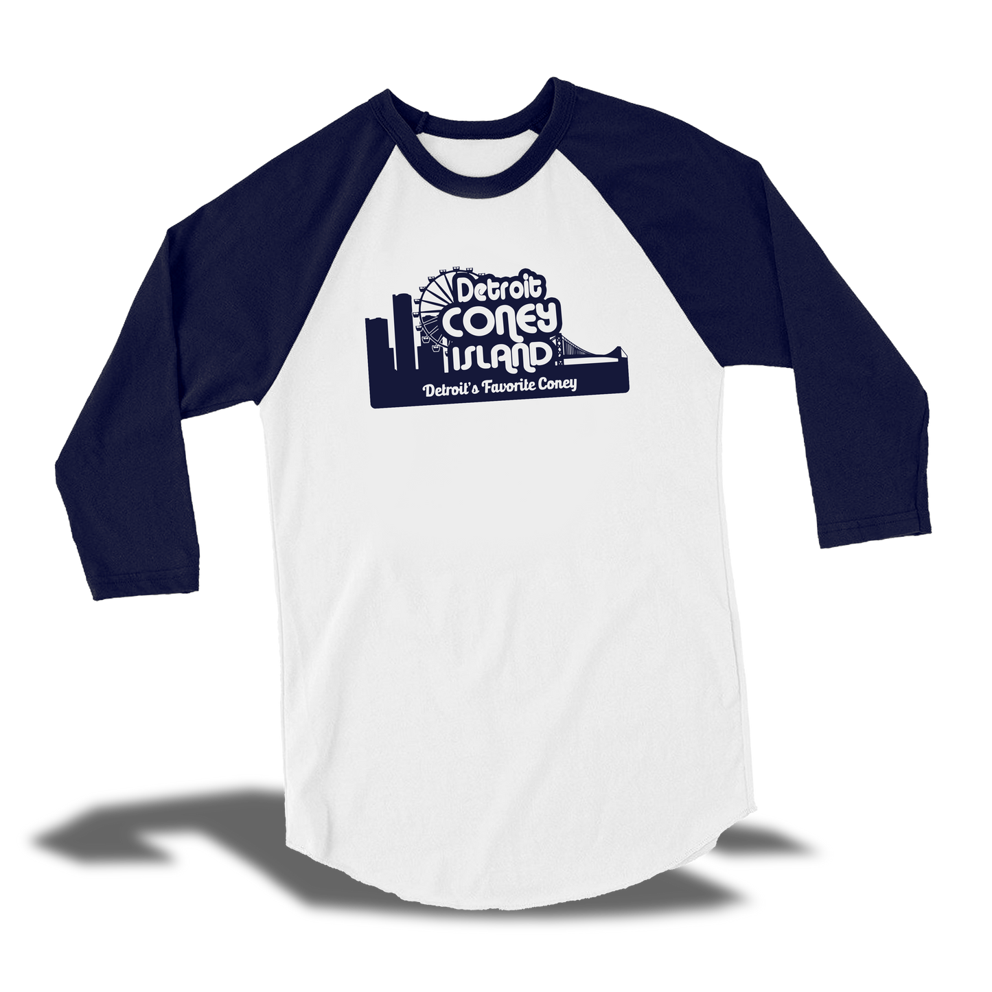 Baseball Tee 3/4 Sleeve - Detroit Coney Island