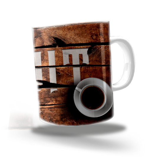 Coffee Mug - 8oz "Detroit wooden table"