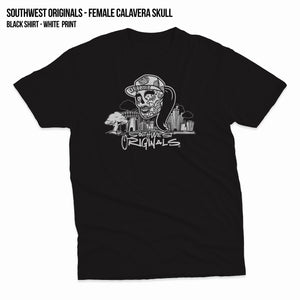 The Official Southwest Originals Female sugar skull "Black Shirt"