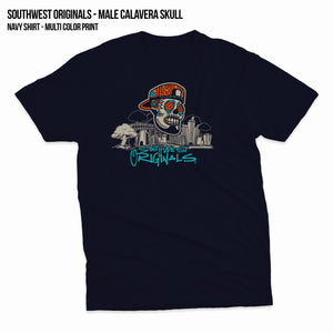 The Official Southwest Originals Male sugar skull "Navy Shirt"